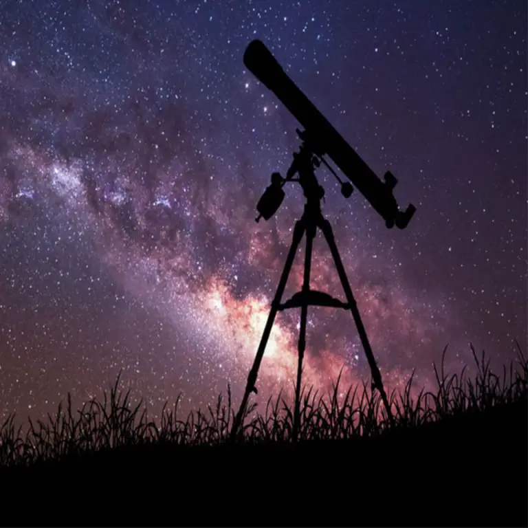 telescope under a starry sky