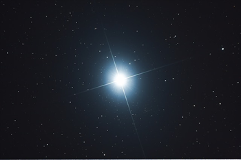 bright star In the night sky